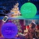 thumbnail image 2 of Bola inflable de Navidad grande de PVC, 60cm, rojo, azul, verde, amarillo, un patrón con elementos navideños, adorno de decoración al aire libre, 2 of 4