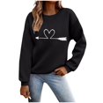 thumbnail image 2 of Tawop Womens Sweatshirts Womens Top Sweatshirts for Women Crew Neck Long Sleeve Graphic Black L, 2 of 6