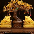 thumbnail image 3 of Lucky Money Toad Crystal Tree, Feng Shui Citrine Quartz Crystal Money Tree Bonsai Style Decoration, Natural Citrine Gemstone Crystal Tree of Life, 3 of 7