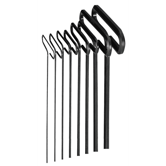 HEX KEY SET 8 PC T-HANDLE 9IN. METRIC 2-10MM