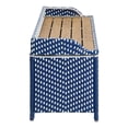 thumbnail image 5 of Furniture of America Azur Rattan 2pc Storage Bench and Serving Cart Set in Navy, 5 of 16