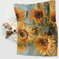 thumbnail image 6 of Pofeuu Sunflower Field Art Print Puppy Blanket,Dog Blankets,Pet Blanket Cozy Cat Blankets for Indoor Cats, Fuzzy Pet Blanket for Kitten Doggy Dog Blankets-Large, 6 of 8