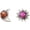 Purple Brown, variant on Vintage Star Moon Stud Earrings for Women Silver Plated Boho Blue Brown Pink Round Birthstone Cartilage Tragus Hypoallergenic Earring Dainty Birthday Christmas Wedding accessories Gifts