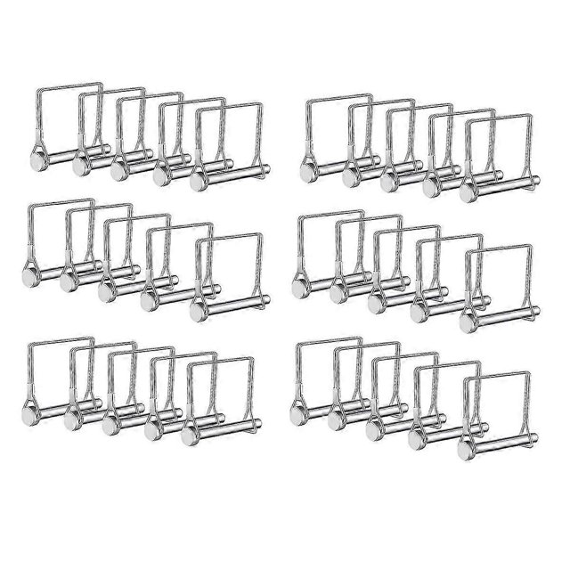 Trailer Lock Pins,30Pcs Pto Pin Shaft Locking Pin 1/4 Pin Hitch Pin Wire Lock Pin Safety Coupler Pi