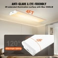 thumbnail image 3 of VEVOR 4FT LED Wraparound Light, 50W, 5500LM Flush Mount LED Shop Light, 3000K/4000K/5000K Adjustable LED Kitchen Ceiling Lighting Fixtures for Garage Office Laundry Fluorescent Tube Replacement, FCC, 3 of 9