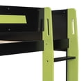 thumbnail image 5 of Harper & Bright Designs Full Size Gaming Bunk Bed with Desk and LED, Wood Gaming Loft Bed Frame with Storage Shelves and USB Charging Ports, Green, 5 of 20