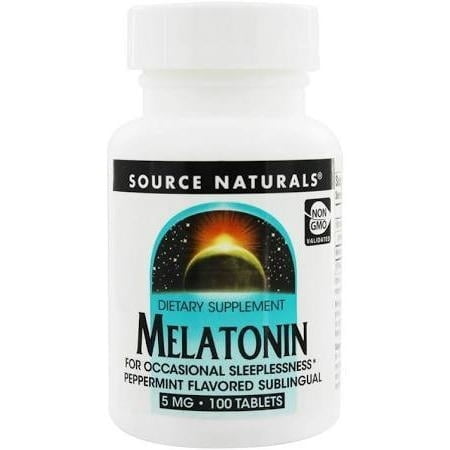 Source Naturals Melatonin Peppermint 5 mg 100 Tabs