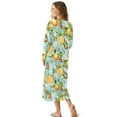 thumbnail image 2 of SEANATIVE Women's Nightshirt with Button Front Cozy Long Sleeve Pajama Dress Full-Length Pjs Nightgown House Coat for Lounge Sleep Home, 2XL, Lemon Flower Strawberry, 2 of 7