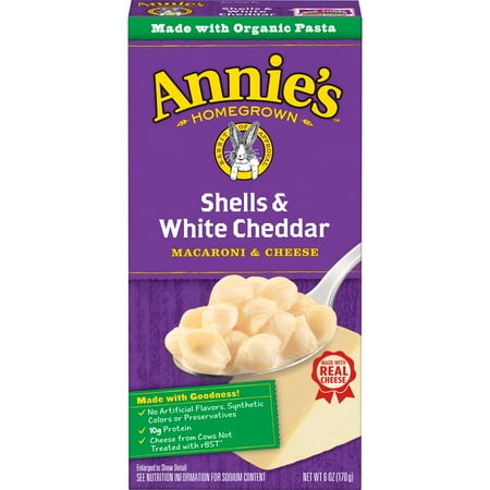 Cheddar Cheese Rice - Annie's Shells and White Cheddar Macaroni and Cheese Natural, 6 oz
