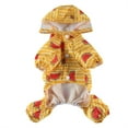 thumbnail image 2 of Dog Raincoat With Reflective Harness, Waterproof Dog Sports Shirt With Watermelon Pattern, Breathable Pet Rainwear For Small Dogs, Orange S, 2 of 7