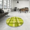 thumbnail image 3 of Ahgly Company Indoor Round Patterned Pistachio Green Area Rugs, 4' Round, 3 of 6