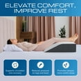 thumbnail image 3 of Kӧlbs Leg Elevation Pillow | Chic Jacquard Cover | Bed Wedge Pillow | Knee Pillow Leg Pillow | Wedge Pillow for Legs | Leg, Knee, Ankle Elevation Post Surgery, 3 of 9
