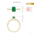 thumbnail image 6 of ANGARA Natural Octagonal 1 ct Emerald Cocktail Ring with Diamonds in 14K Yellow Gold for Women (Size-7x5mm) | May Birthstone, Birthday, Anniversary, Jewelry Gift for Women | Natural Emerald Ring, 6 of 10