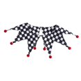 thumbnail image 4 of Collares de payaso de Halloween, poliéster, accesorios de disfraz de bufón, festival, decorativos Blanco y negro, 4 of 9