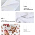 thumbnail image 5 of SKYSONIC Gingerbread Christmas Pattern Stars Men Bells Candies Hanging Hand Towels with Hanging Loop, Hand Towels Soft Thick Dish Cloth Hand Towels for Kitchen Bathroom, with Hanging Loop, 12"x17", 5 of 6