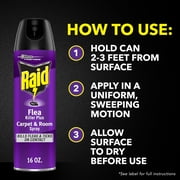 Raid Flea Killer Carpet & Room Spray with 4 Month Flea & Tick Control, 16 oz