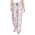 thumbnail image 2 of Goofa Rose Flowers Printed Soft Pajama Pants for Women, Wide Leg Comfy Casual Lounge Yoga Pants-, 2 of 9