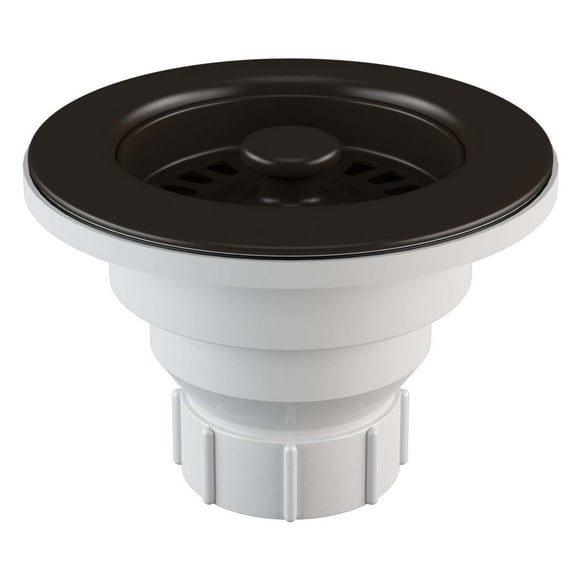 Lexicon Quartz Kitchen Sink Strainer with Decorative Mocha Finish, Fits 3.5 Inch Drain Hole LG-SB-M