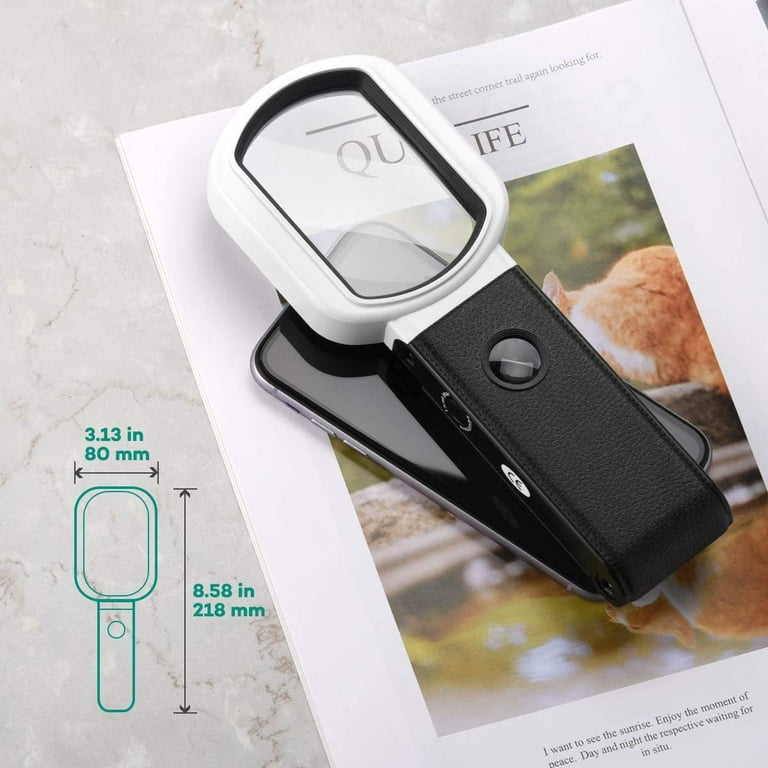 Portable LED 20X Magnifying Glass for Reading – GizModern