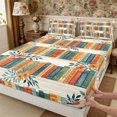 thumbnail image 3 of Manfei Floral Books Fitted Sheet Full 3 Pieces,Spring Garden Bed Set,1 Fitted Sheet and 2 Pillowcases, 3 of 6