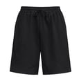 thumbnail image 6 of Hurxie Mens Basic Shorts with Pockets Basketball Gym Workout Plain Uniform PE Shorts Black,M, 6 of 6