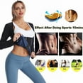thumbnail image 4 of harmtty Women Sauna Suit Zipper Closure Long Sleeve Weight Loss Slimming Body Shaper Workout Jacket, 4 of 10