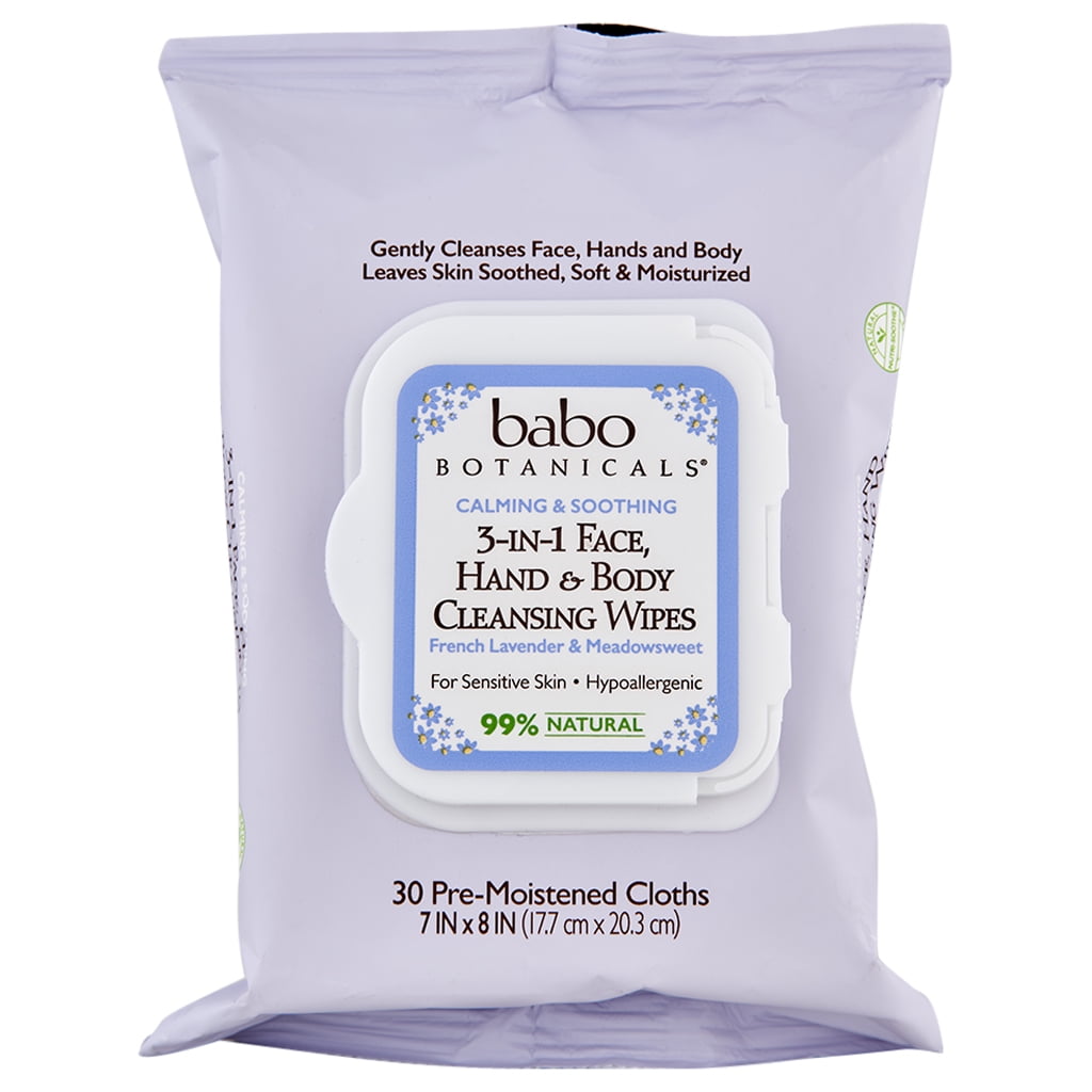 Photo 1 of Babo Botanicals 3-in-1 Calming Baby Face, Hands & Body Wipes 30 Ct 5 PACKS 