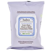 Babo Botanicals - 3 In 1 Face, Hand & Body Cleansing Wipes French Lavender & Meadowsweet - 30 Cloth(s)