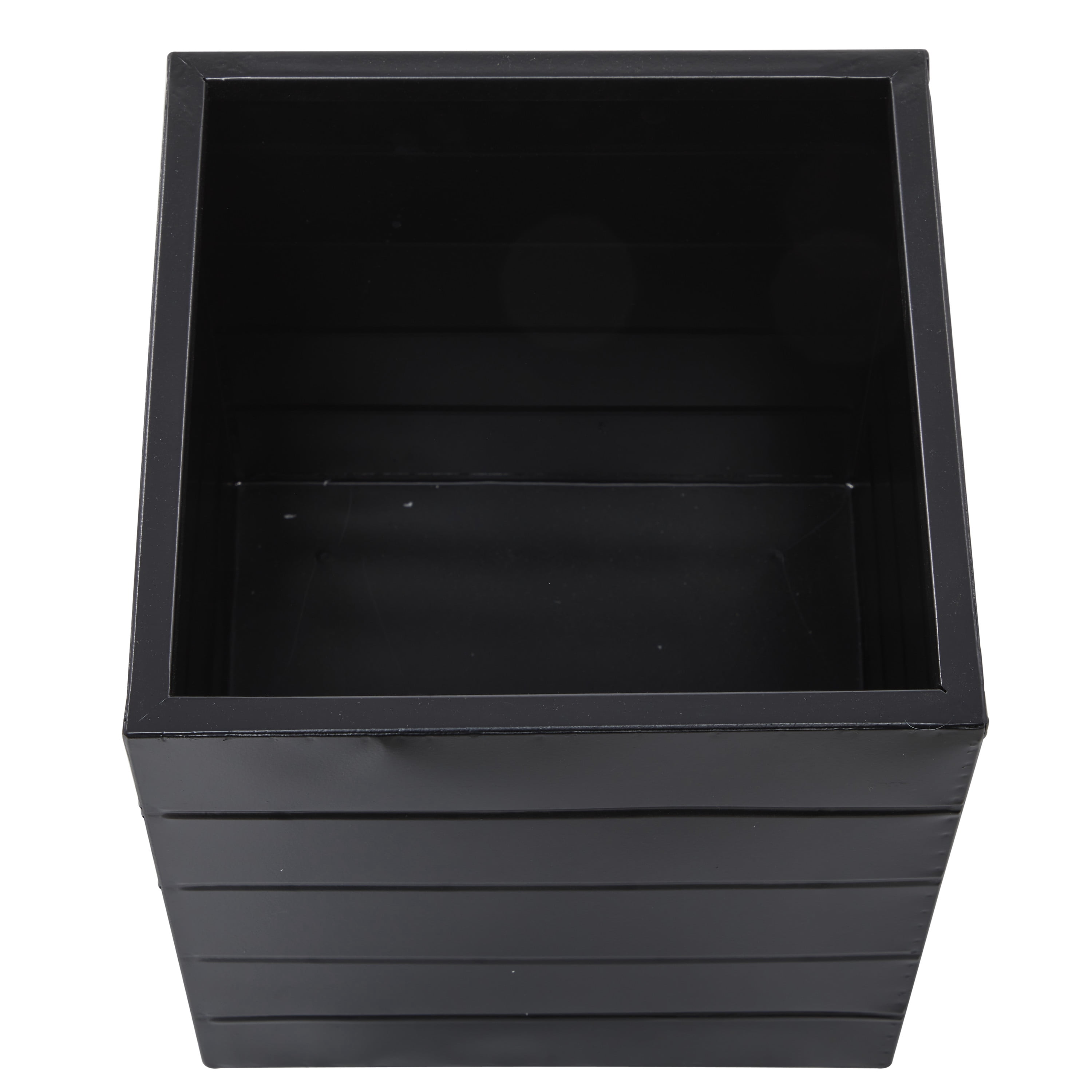 CosmoLiving by Cosmopolitan 13", 10"W Indoor Outdoor Black Metal Planter (2 Count)