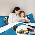 thumbnail image 5 of Feelyou Child Cartoon Panda Queen Comforter Set, Artwork Watercolor Bedding Sets, Cute Graffiti Animal Reversible Bedding Comforter Set, Luxury Bedroom Decor, 3 Pieces, 5 of 8