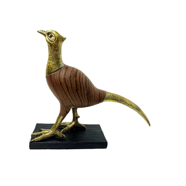Estatuilla de pájaro BLESIY Escultura de pájaro de madera oscura