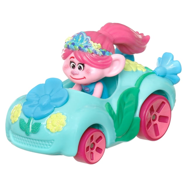 Vehículo fundido a presión Hot Wheels Racer Verse Trolls Poppy 1:64