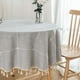 thumbnail image 4 of Ropa de Mesa RúStica de 59 Pulgadas para Mesas Redondas Sin Arrugas Al Aire Libre para Fiestas Manteles Bordados (Gris Entramado), 4 of 5