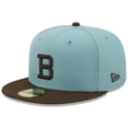 thumbnail image 3 of Men's New Era Light Blue/Brown Boston Braves Cooperstown Collection 1914 World Series Beach Kiss 59FIFTY Fitted Hat, 3 of 6