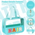 thumbnail image 3 of Hair Bag BuyCard, parche con letras de chenilla, PVC transparente y nailon, verde, 3 of 6