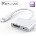 thumbnail image 1 of [Apple MFi Certified] Lightning to HDMI Adapter, 1080P Lightning to Digital AV Adapter HD TV Connector Cable, for iPhone iPad iPod, 4K HDMI Sync Screen Converter on HD TV Monitor Projector, 1 of 6