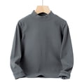 thumbnail image 5 of TTUHYWXI Girls' Long Sleeve Turtleneck T-Shirt Kids Basic High Neck Casual Trendy Soft Base Layer Tee Tops (Dark Gray, 5-6 Years), 5 of 6
