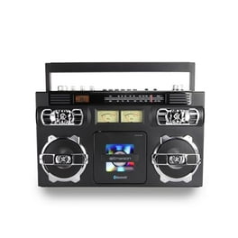 希少 LASONIC i-931btQ BOOMBOX 動作確認済み Lasonic i-931BT 80s Style Bluetooth Boombox - WHITE, Retro