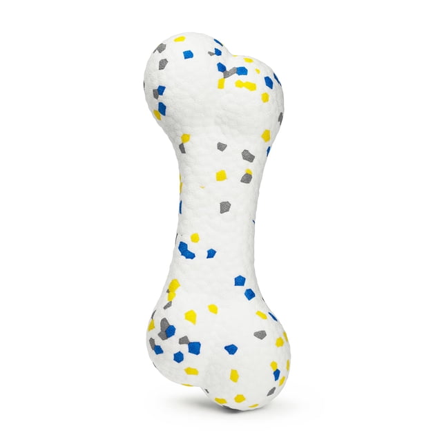 Bola para masticar huesos indestructibles Pet Toy Moonorange de 7.3 pulgadas, blanca