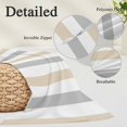 thumbnail image 6 of Beige Grey Striped Body Pillow Cover, Pillowcase Protectors with Zipper, Breathable Decorative Throw Pillow Case Cover, Minimalist Farmhouse Stripe Pillow Shams for Couch Sofa 24x36Inch, 6 of 8