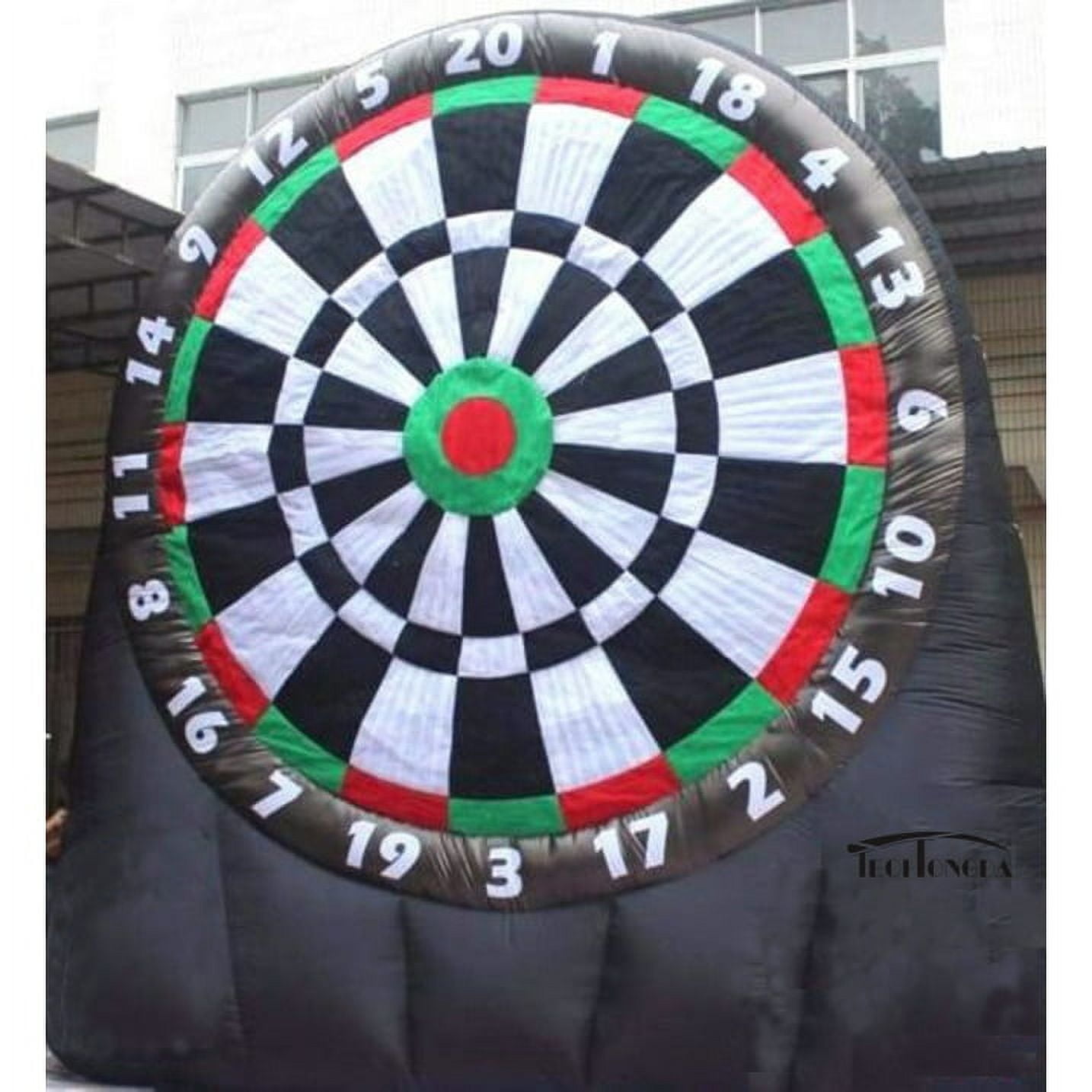 9.8ft Inflatable Soccer Dart Boards Giant Dartboard 110V with 6 Soccer Balls and Electric Air Blower