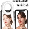 thumbnail image 5 of Selfie Ring Light [3 Light Modes] [Rechargeable], Clip on Phone Camera LED Light, Adjustable Brightness Selfie Circle Light Designed for iPhone X Xr Xs 11 12 Pro Max Android iPad Laptop, 5 of 5