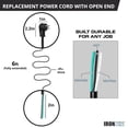 thumbnail image 3 of Iron Forge Cable Flat Plug 12 Gauge Power Cord Replacement - 6ft,15 Amp Black Heavy Duty, 12/3 SJT 3 Prong Cable for Appliances & Power Tools, 3 of 7