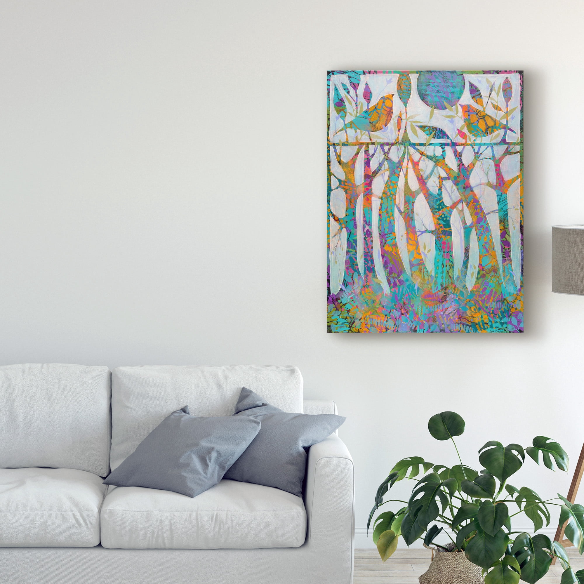 Trademark Fine Art 'Enchanted Forest Abstract Modern' Canvas Art by Sue Davis
