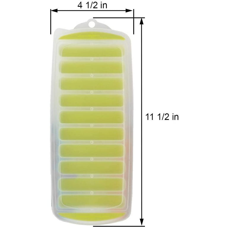 Lily's Home Silicone Narrow Ice Stick Cube Trays with Easy Push and Pop Out  Material, Ideal for Sports and Water Bottles, Assorted Bright Colors (11 x  4 1/2 x 1, Set of 3)