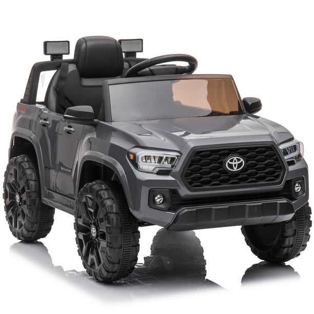 BTMWAY Gray Ride on Car with Remote Control, Toyota Tacoma 12V Battery ...