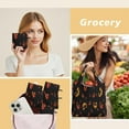 thumbnail image 6 of 5 Pack Foldable Shopping Bag,Spooky Halloween Faces Pattern Reusable Grocery Bags with Pockets,Large Reusable Tote Bags with Handles Waterproof & Lightweight, 6 of 6