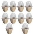 thumbnail image 1 of BINGLI 6/10Pcs Starter Pots for Planting Seeding- 3.1 Inch Square Planter Nursery Pot with Humidity Dome- Biodegradable Peat Pots for Seedlings Garden Vegetable Flower Germination, 1 of 4