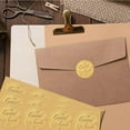 thumbnail image 6 of 100Pcs 2 inch Gold Embossed Seal Stickers Good Luck Clover Gold Foil Stickers Self Adhesive Envelope Labels with Serrated Edge Paper Decals for DIY Wedding Party Favors Invitations Packaging, 6 of 9