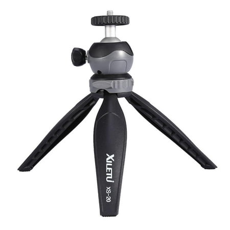 WALFRONT Mini Tabletop Tripod Camera Holder Small Cell Phone Tripod Mount with Detachable 360° Rotation Ball Head, 1/4 Camera (Best Small Camera Phone)